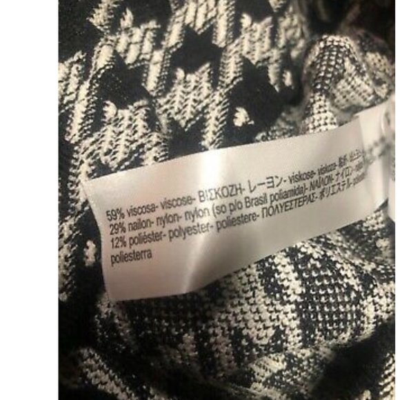 🖤🤍🖤 ZARA Houndstooth Rushed Dress, Size S, NWT - Picture 6 of 6